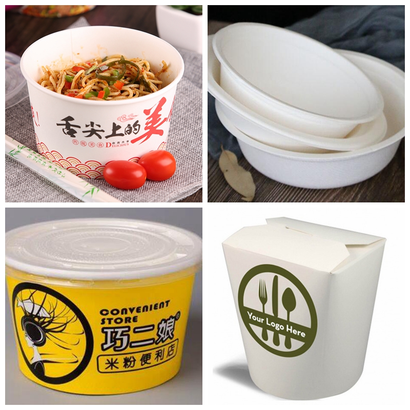 PE coating noodle bowl paper бумага упаковки еды покрытия ПЭ белизны 1 245гсм бортовая для шара лапши