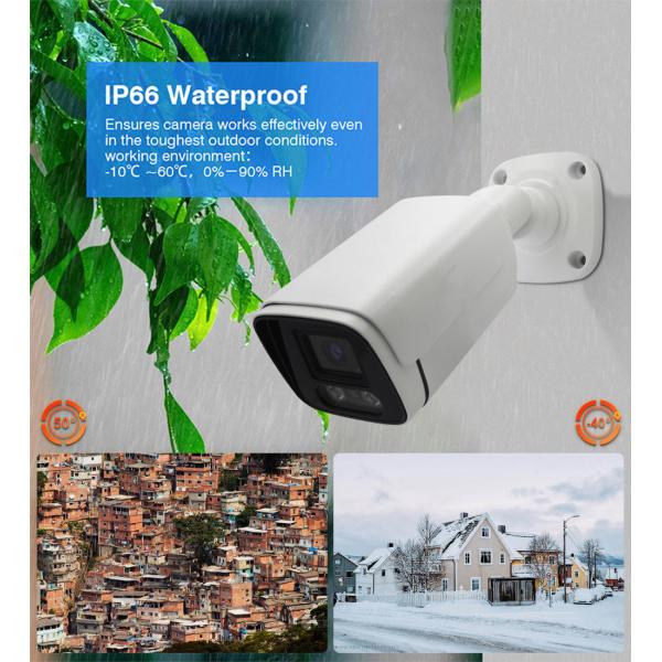4CH H.265 8MP Wired POE IP Network Security CCTV Camera for Outdoor Face Detection