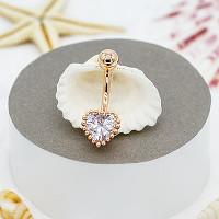 Inicial chapeada ouro da joia das perfurações do corpo que perfura a forma sexy do coração