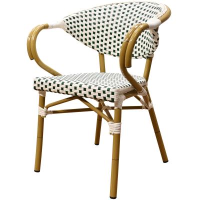 French-style Rattan Chairs, Café Outdoor Seating, Leisure Area Waterproof & Sunproof Woven Rattan Chairs, Patio Furniture