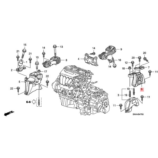 Gear Box Rubber Engine Mounts Honda CRV 2007-2011 Trans-Mount 2.4 L AT 50850-SWN-P81