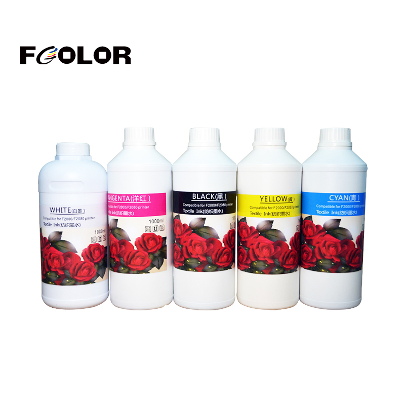 FCOLOR 1000ml Premium DTG Ink Digital Textile Pigment Ink for Brother GTX GTX Pro DTX Printer for ESPON F2000