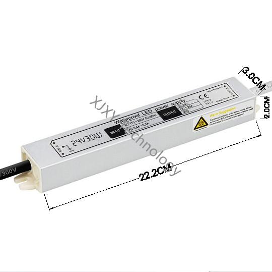 Waterproof LED Drivers Power Supply IP67 24V 1.25A 30W CE ROHS Approved