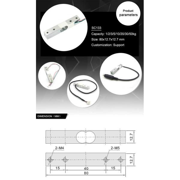 Analog Output SENSORCON Load Cell Amplifier HX711 LOAD CELL 10kg 20kg Weight Sensor for Smart Scale Vending Machines
