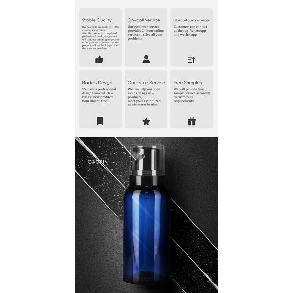 Luxury Shampoo And Conditioner Bottle 130ml Blue PCR Body Lotion Packaging