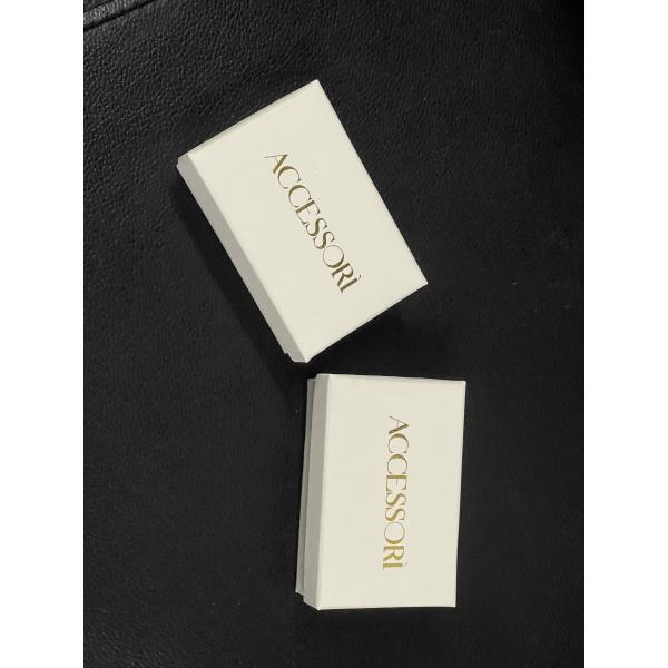 Customized  White Paper Jewelry Box logo and color by your jewelry packaging
