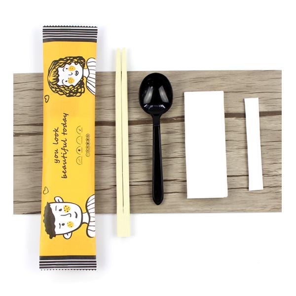 Eco-friendly PLA Cutlery Set for Restaurants Includes Spoon Cutlery Bag and Chopsticks