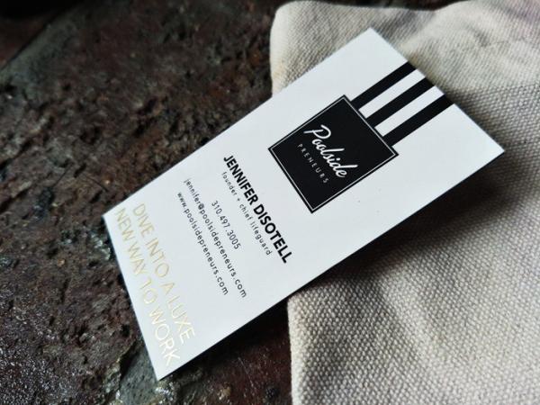 Debossed Hot Stamping Premium Name Card , Professional Black Foil Business Cards