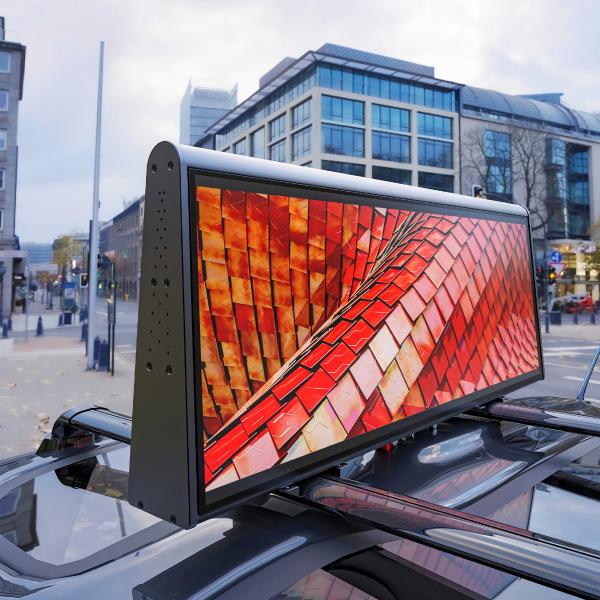 СИД крыши такси пиксела 3,33 показывает облегченную на открытом воздухе рекламируя доску