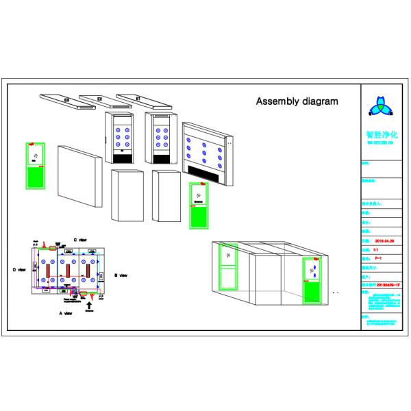 Л печатает угловой ливень воздуха с алюминиевыми дверями качания для комнаты класса 1000 людей 5-6 чистой в Индонезии