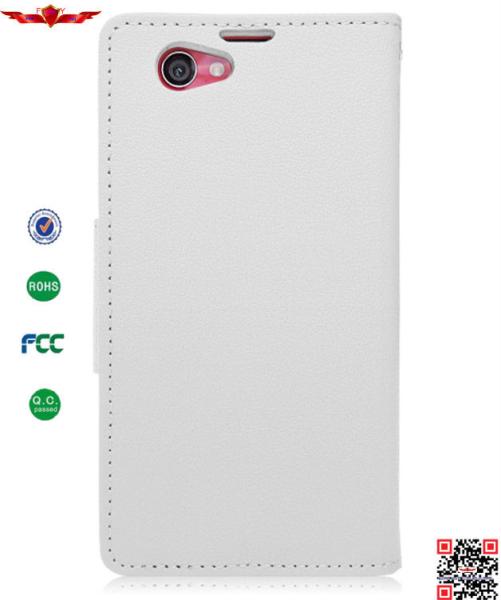 100% Quaify Colorful PU Wallet Leather Cover Cases For Sony Xperia Z1 Mini/Amami/XperiaZ1S