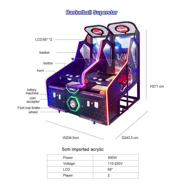 Amusement Park Arcade Shooting Machine Basketball Shot Machine Street Basketball Arcade Game Machine