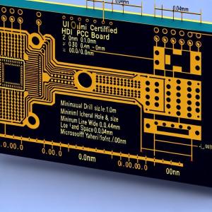 UL認定HDI PCBボード、0.1mmドリル穴、0.04mmライン幅