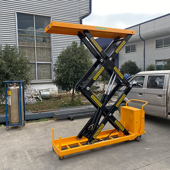 батарея 24V портативная машинка 2 тонн Scissor высота 1400mm таблиц подъема максимальная