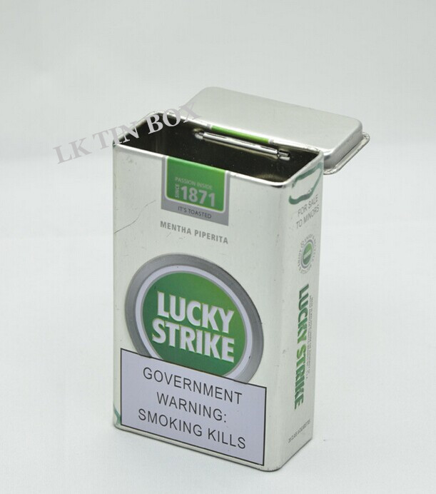 Mentha Piperita Original Red  Cigarette Hard Cases , Metal Cigarette Pack