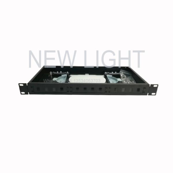 1U Rack Mounted 48 Port LC Fiber Optic Patch Panel for OM3/OM4 Multimode Fiber Management