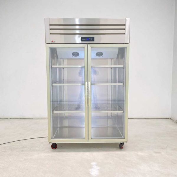 Business Food Glass Door Display Freezer Upright Display Freezer Customized Logo