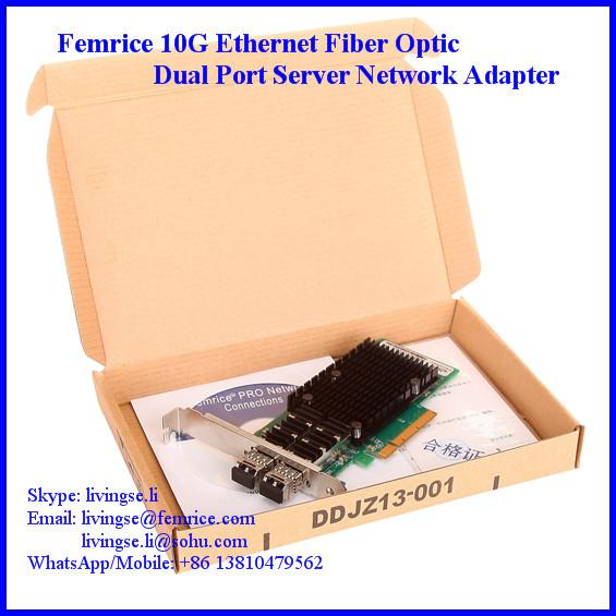 10 Gigabit Optical Fiber Server Application NIC SFP+ Network Adapter