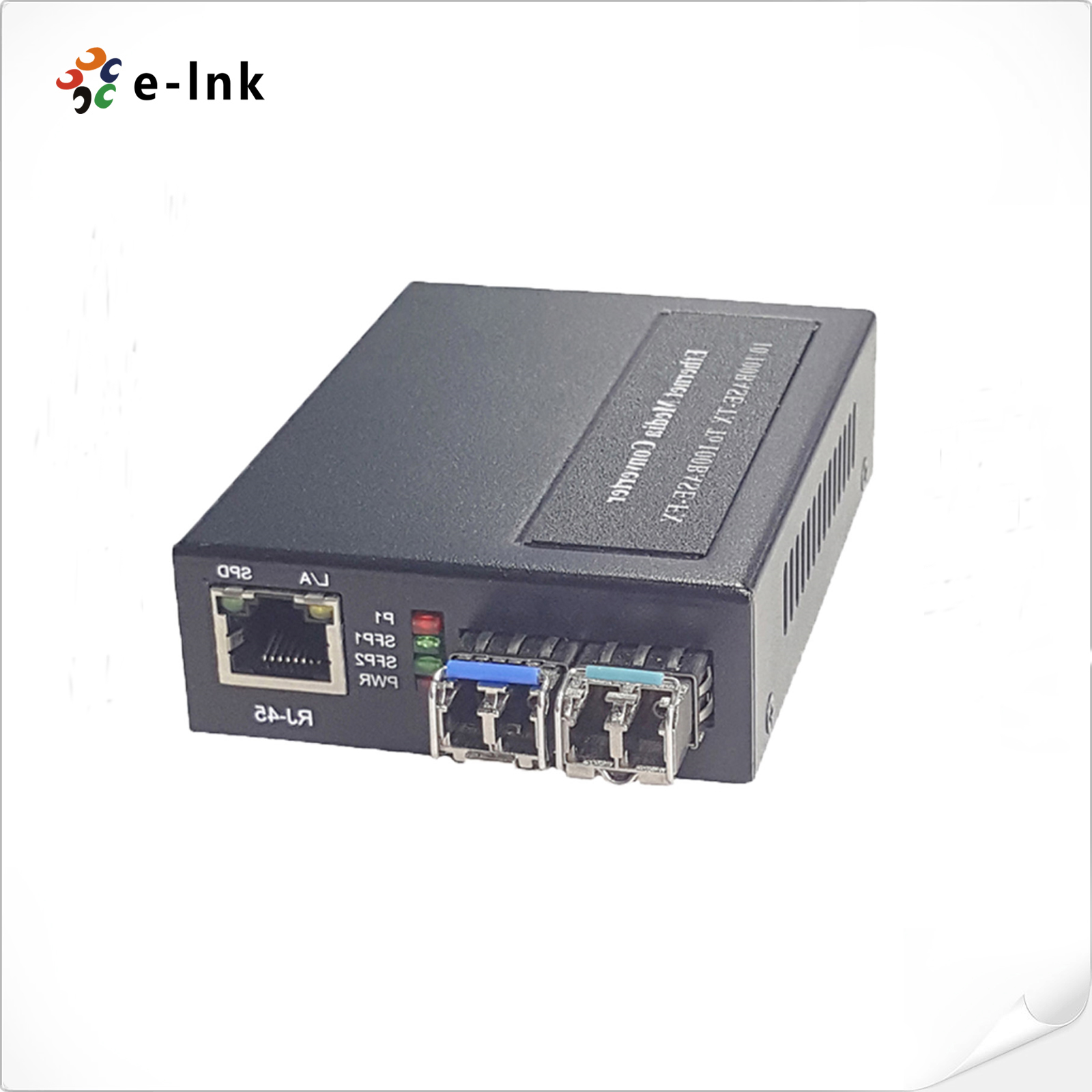 1x10/100BASE-T к конвертеру переключателя локальных сетей волокна 2x100BASE-X SFP с PSU