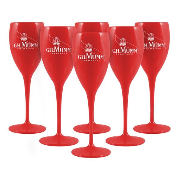 Perrier Jouet Green Plastic Champagne Flutes 175ml 6oz