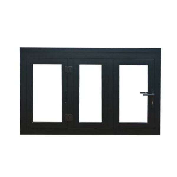 Black  Aluminium Bifold Windows Vertical Living Room Interior Soundproof Windows