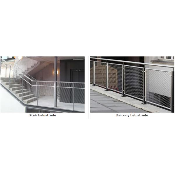 Балюстрада сетки отверстия Ss316 60mm обшивает панелями высоту 720mm
