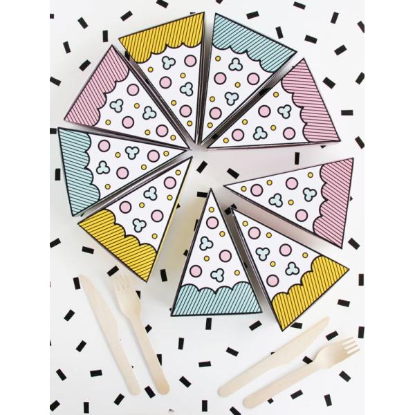 Disposable Triangle Eco Friendly Food Packaging For Candy Cake Pizza