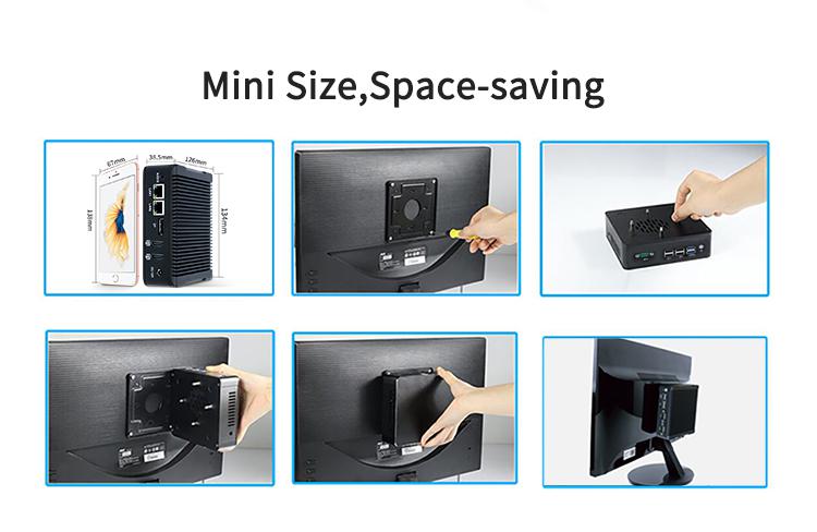 Нано-N5 Плюс Промышленный Мини ПК Квад-Ядерный J3710 1XMSATA 2.5 HDD 2XUSB3.0