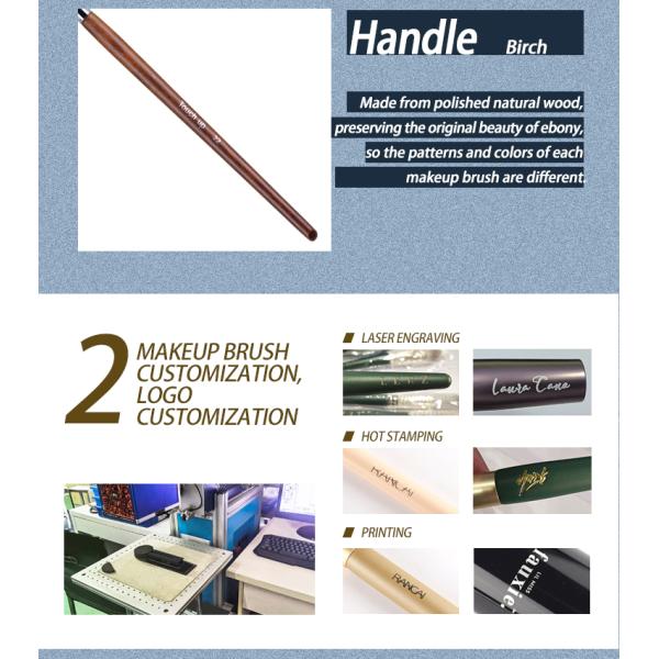 TOUCH UP 22 Mini cepillado de labios multifunción con sombra de ojo y concealante cepillado de cabello sintético con logotipo