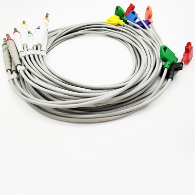 Eletrocardiógrafo compatível da máquina da ligação 4,0 AHA dos cabos 10 do ECG da banana de HP