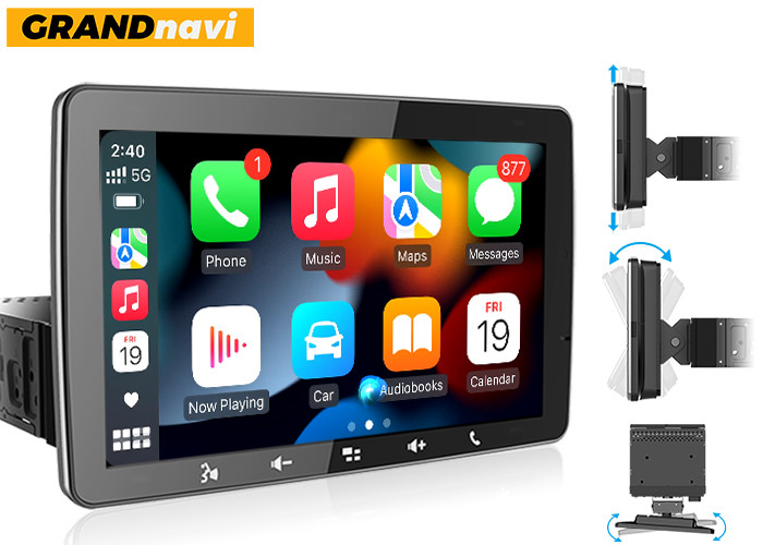 RDS 1 Din Car Stereo Mirrorlink 9 дюймовый Android Head Unit Mp5 Player Carplay