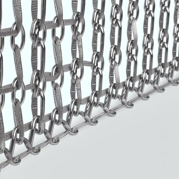 Chaînes de rideaux en treillis métallique en aluminium décoratif - Conception personnalisée et durable