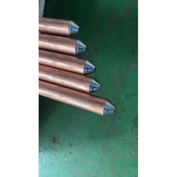 Custom Copper Electrical Earth Rod with Durable Ground Pole Design and Four-Dimensional Continuous Electroplating