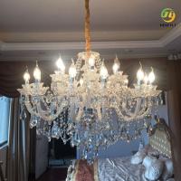 Crystal Candle Lamps Chandeliers Villa luxuoso Salão E14