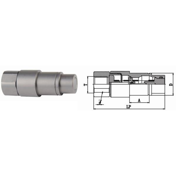 12GPM Flush Face Hydraulic Quick Couplers Connect Under Pressure Zinc Nickle Plate