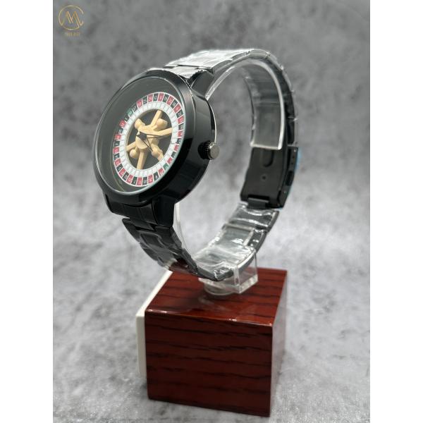 Seven Color Stainless Steel Strap Watch Quartz  Movement Analog Display Type