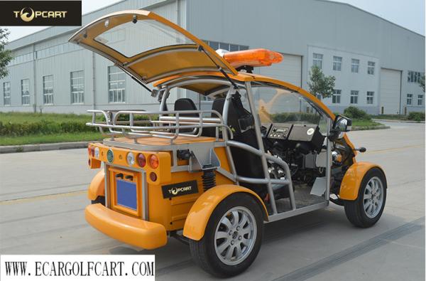 Battery Powered Golf Cart 2 Seater , Electric Police Vehicles Easy Handle