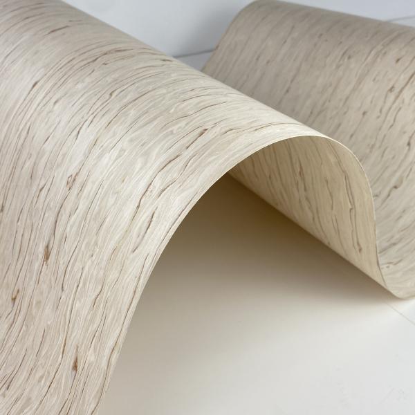 Rare Birch Burl Color 0.4mm Engineered Wood Veneer With Fleece Back