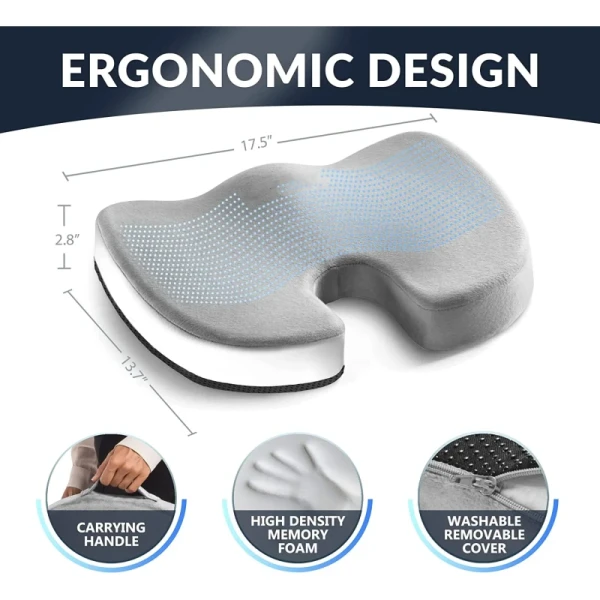 Gel Cool Enhanced Memory Foam Seat Cushion For Office Chair is customized Yes Home Seat