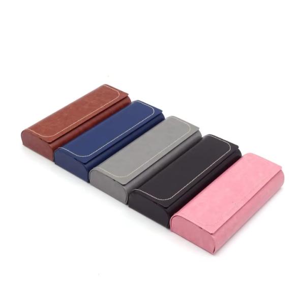 Velvet PU Leather Eyeglass Case Custom Logo Printing Eyeware Sunlass