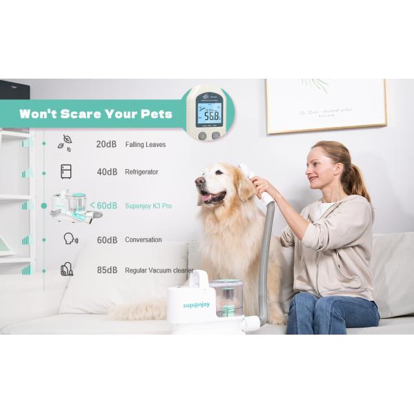 6-in-1 Pet Grooming Vacuum Cleaner for All Pet Hair Types and Lightweight Design