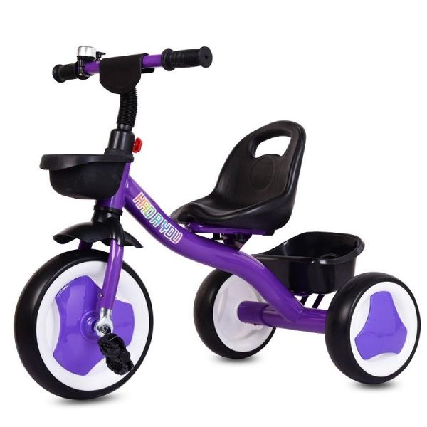 Трехколесный детский трехколесный велосипед с пластиковым сиденьем и каркасом из магния