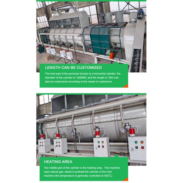 15000KG Continuous Waste Tyre Pyrolysis Machine for Pollution-free Rubber Recycling