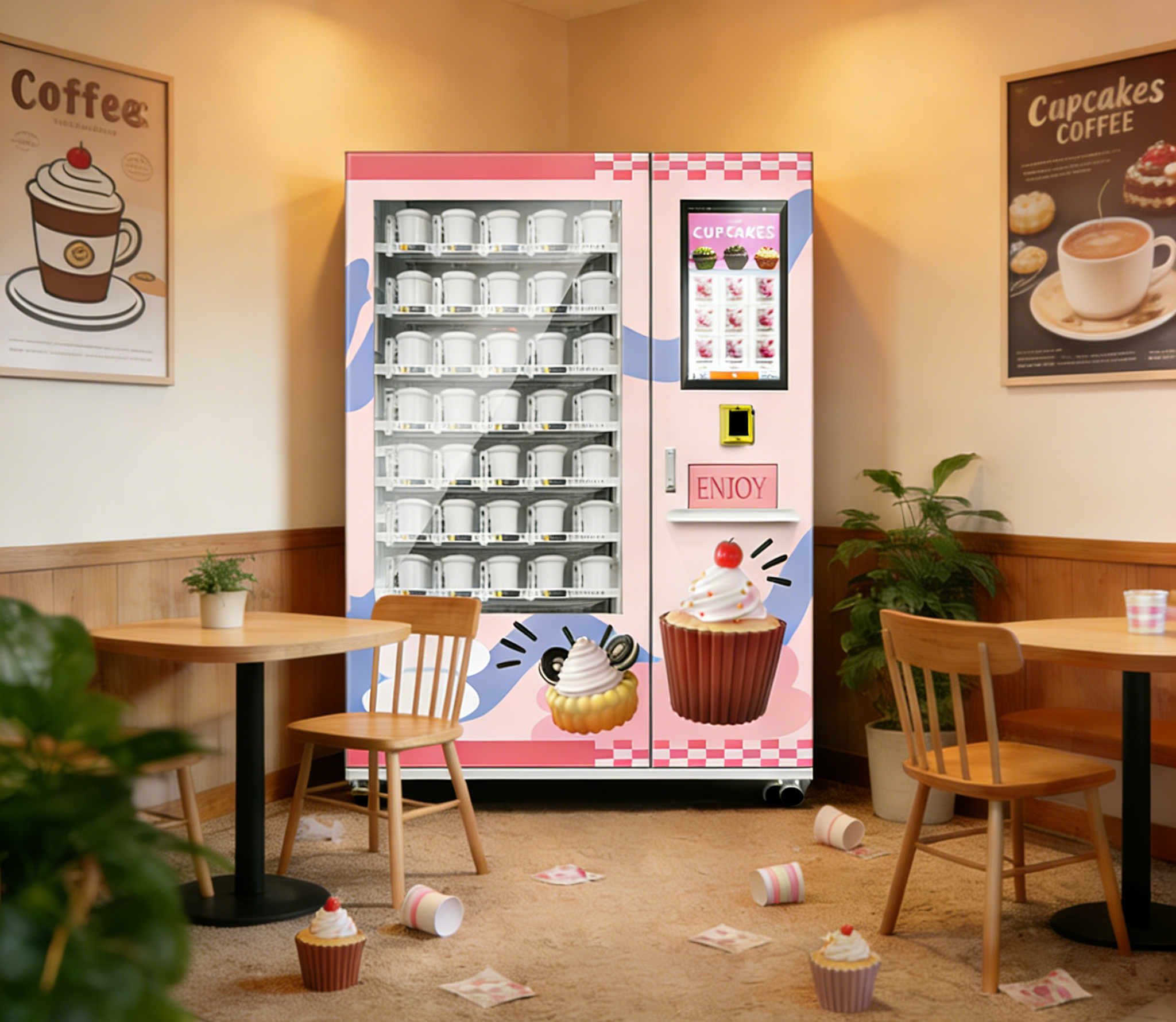 Haloo Cake Vending Machine With Cooling And Intelligent Management System