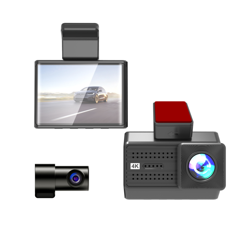 ODM OEM Three Channel Dashcam 4K Front 1080P Inside Rear Car Video Recorder Dash Cam