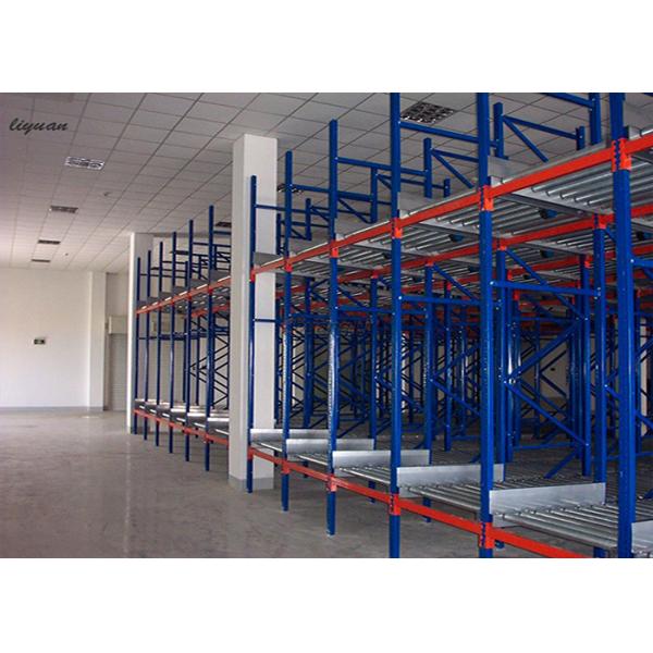Flexible Flow Through Racking System , Gravity Warehouse Roller Racking Systems