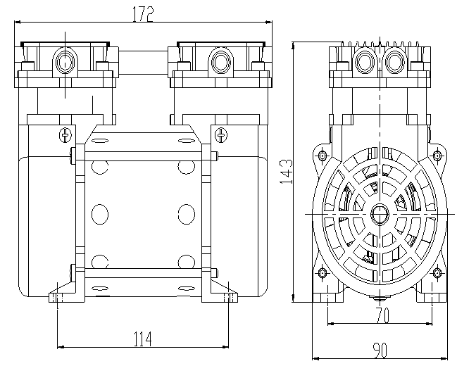 Компрессор воздуха 30PSI 12v Oilless 120 портативного медицинского ватт компрессора воздуха