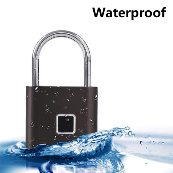 Anti Dust Heavy Duty Smart Padlock Stainless Steel Waterproof Fingerprint Padlock