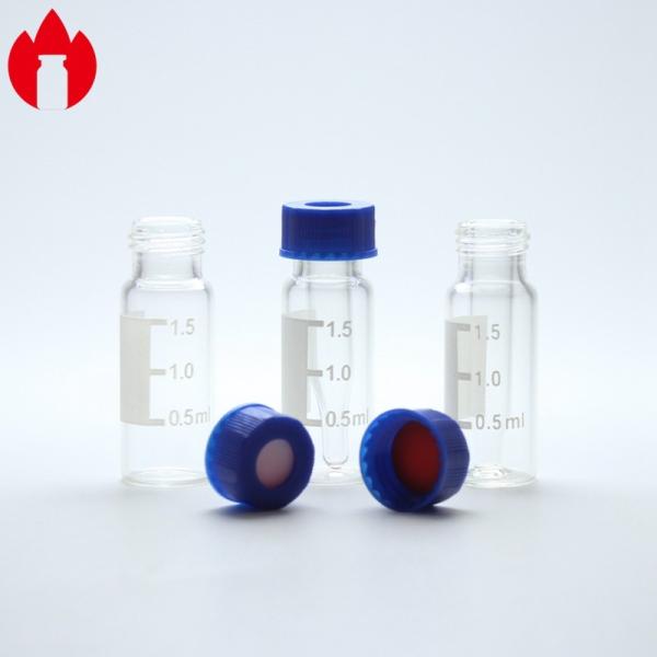 Screw Top Threaded Neck Glass Bottle Vial with Plastic Screw Caps