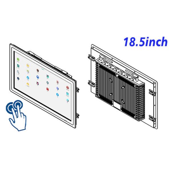 18.5-Inch Fanless Android Touch Monitor for Transportation Hubs and Industrial Control